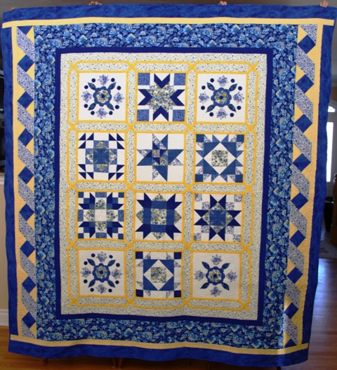 First prize: Beautiful in Blue quilt