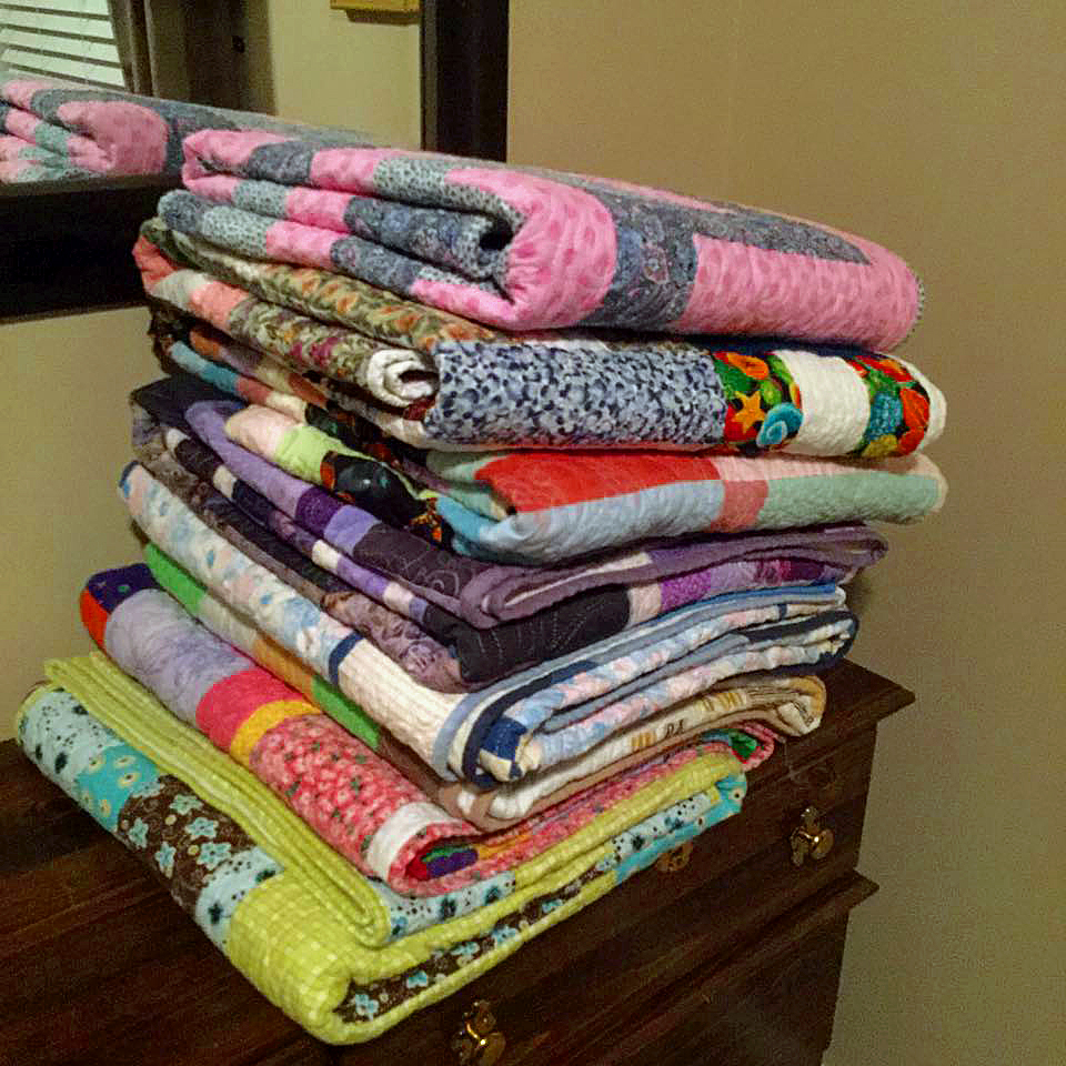 Pile of quilts